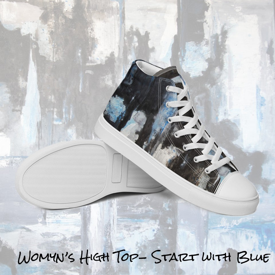 Womyn's High Top- Start with Blue