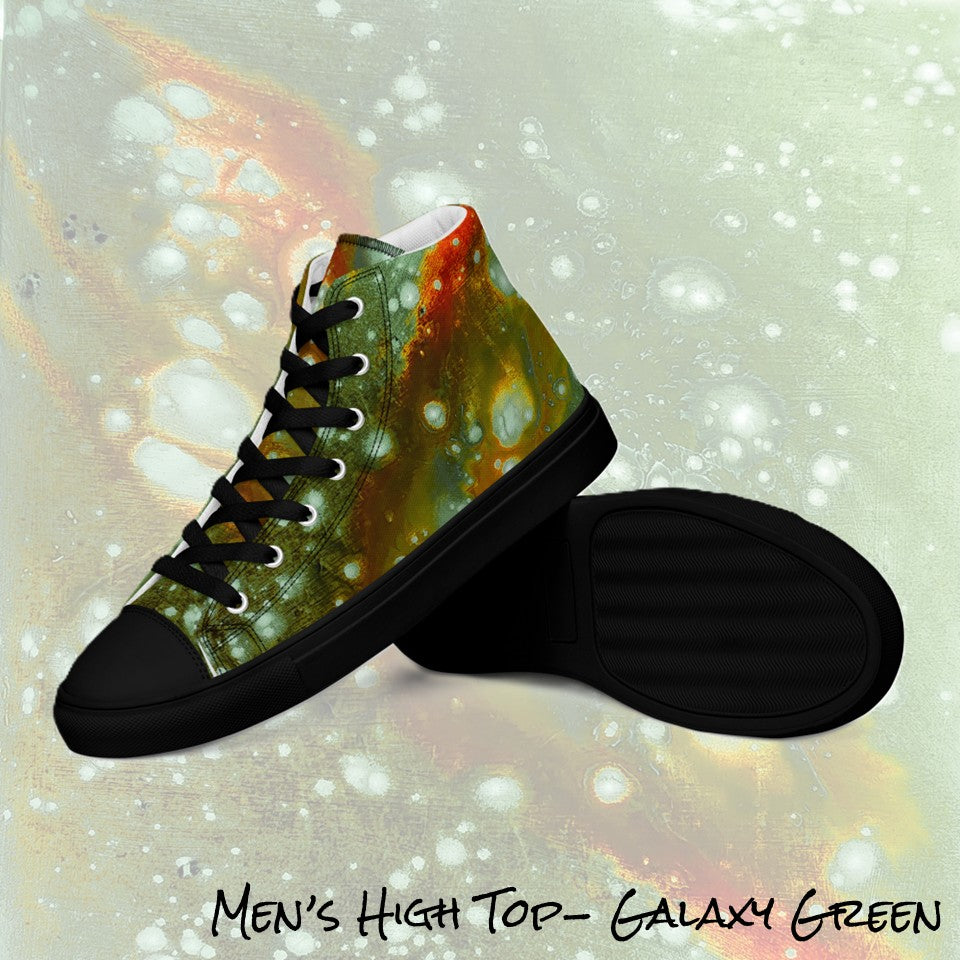 Men's High Top- Galaxy Green a.k.a. Surface of Mercury