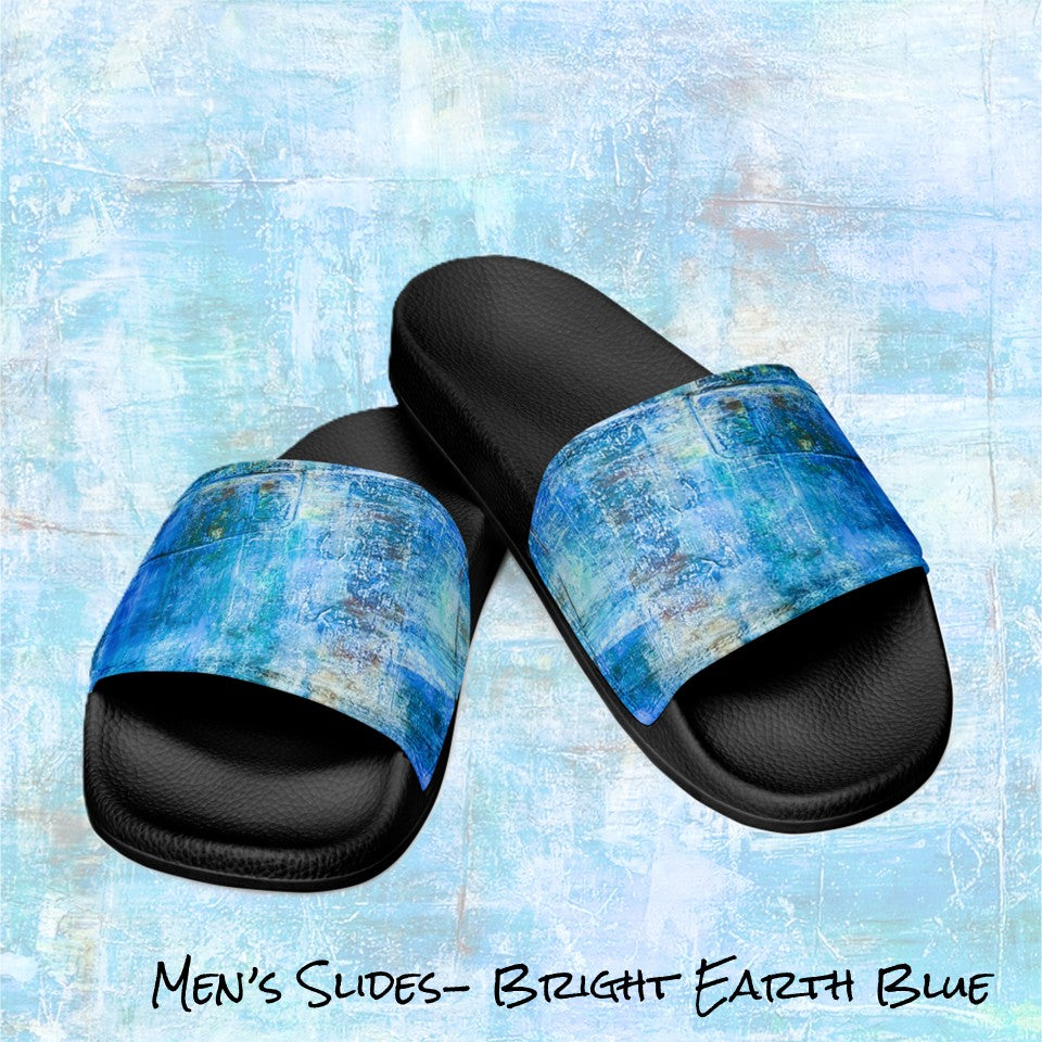 Men's slides- Bright Earth Blue