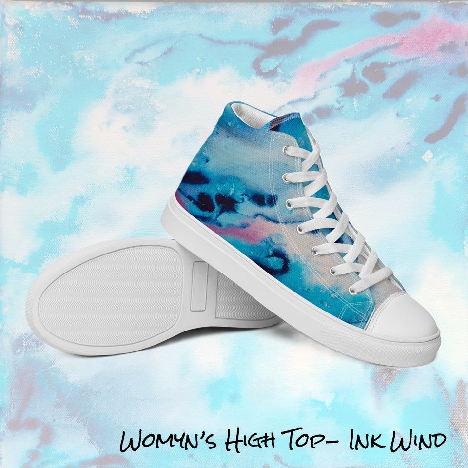 Womyn's High Top- Ink Wind