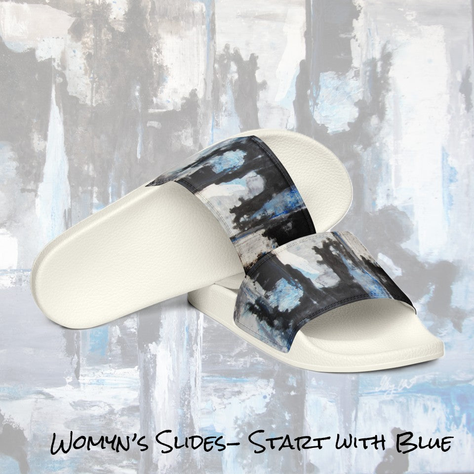 Womyn's Slides- Start with Blue