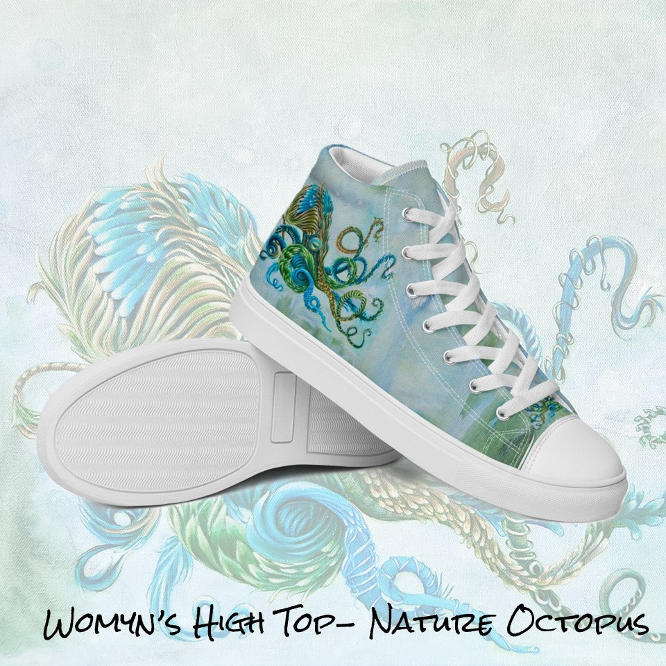 Womyn's High Top- Nature Octopus