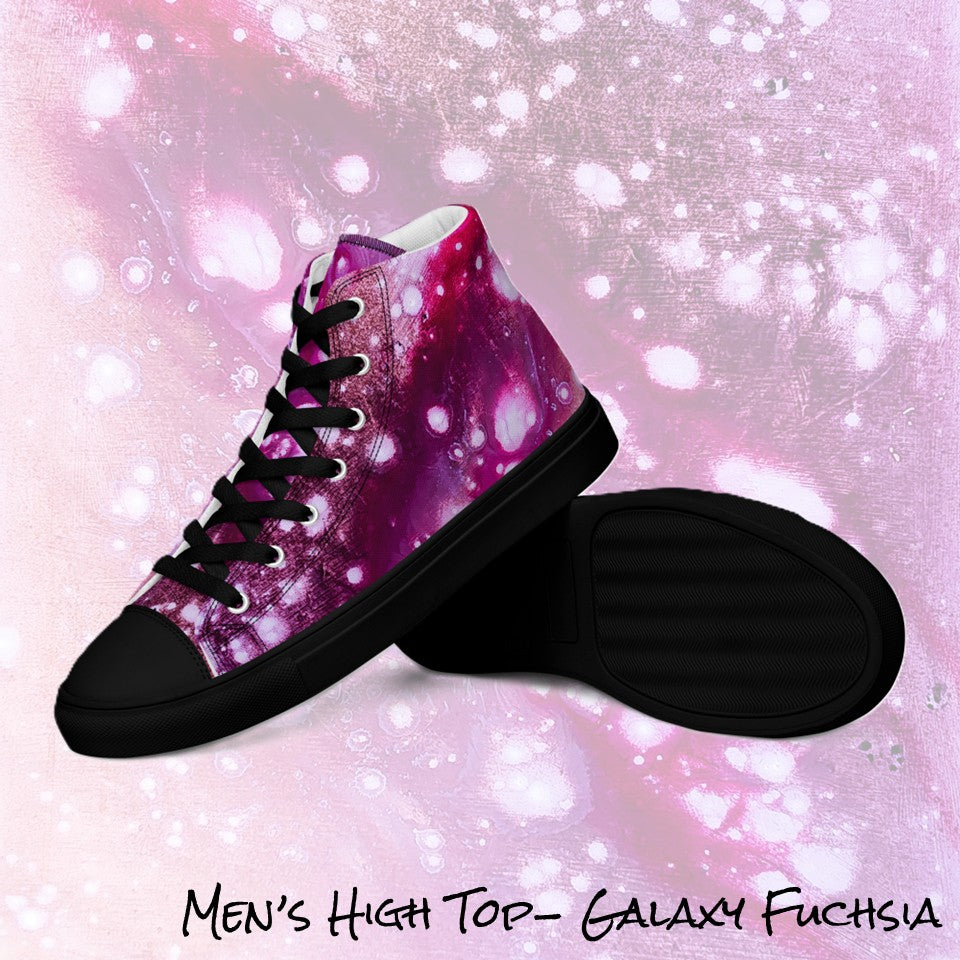 Men's High Top- Galaxy Fuchsia