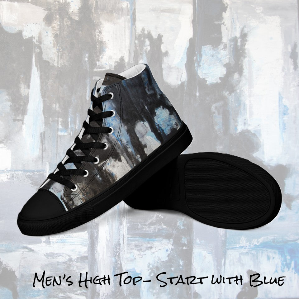 Men's High Top- Start with Blue