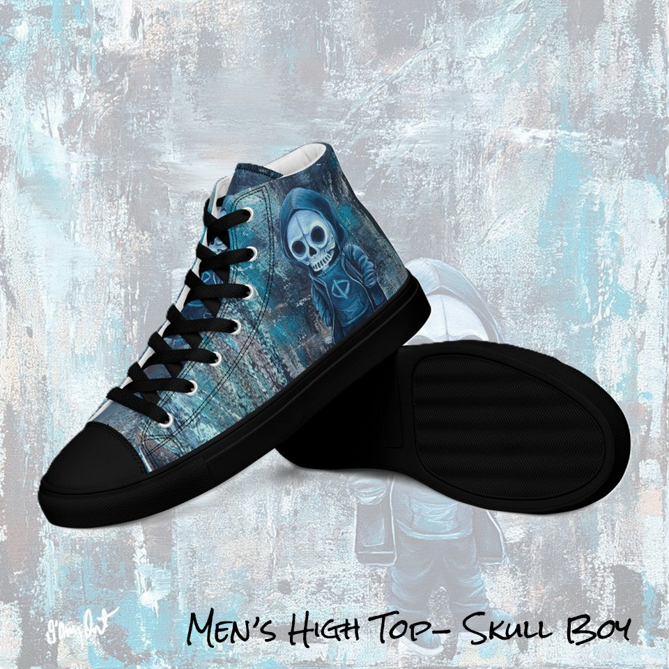 Men's High Top- Skull Boy