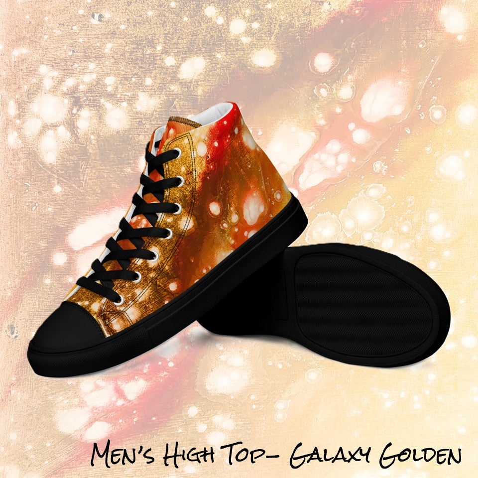 Men's High Top- Galaxy Golden