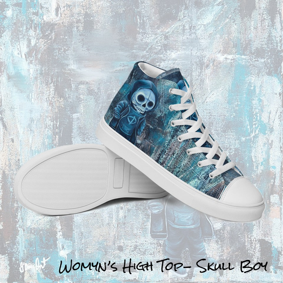Womyn's High Top- Skull Boy
