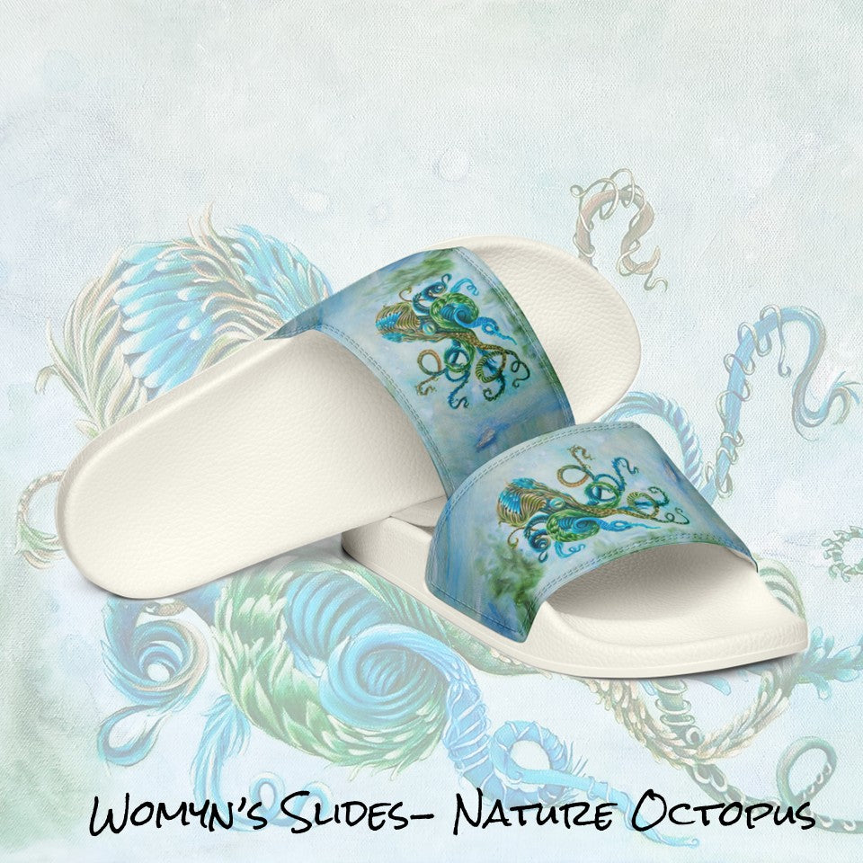 Womyn's Slides- Nature Octopus