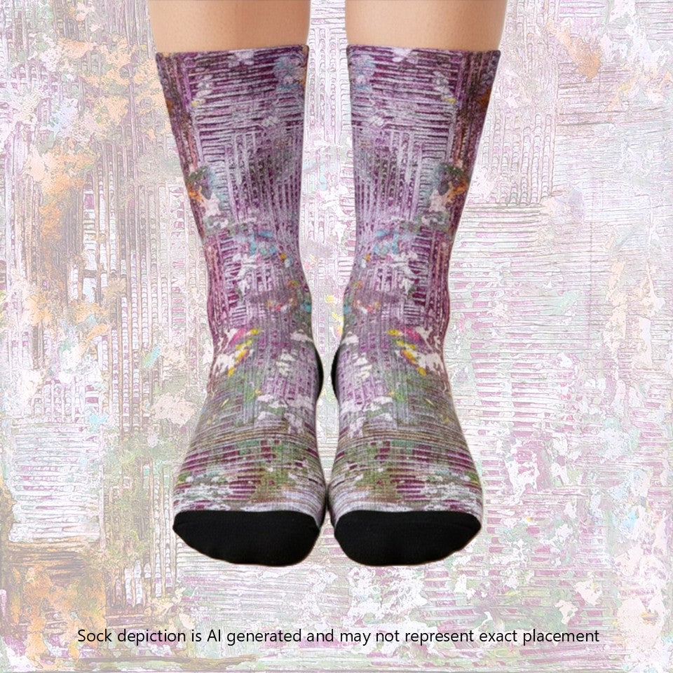 Crew socks- Weave Berry