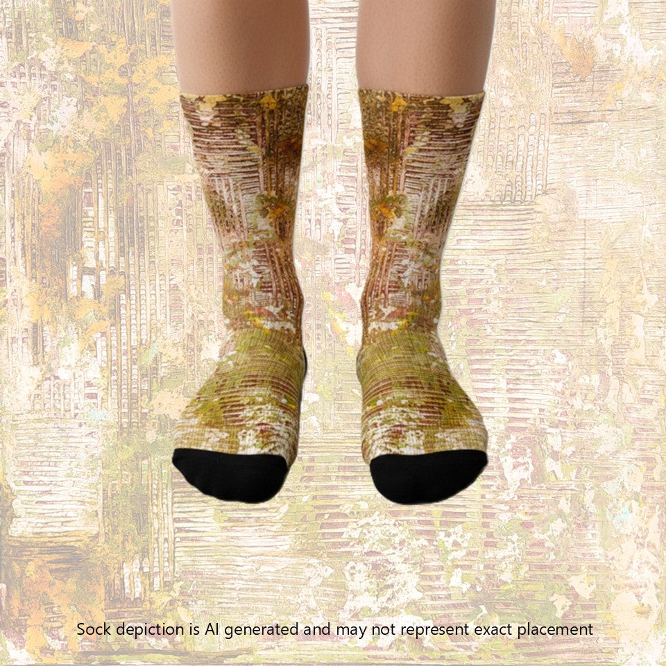 Crew socks- Weave Golden