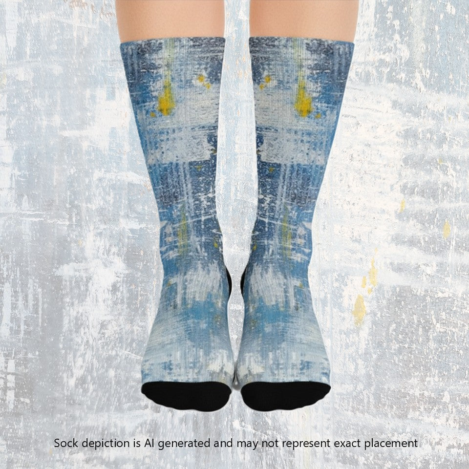 Crew socks- Denim Scrape
