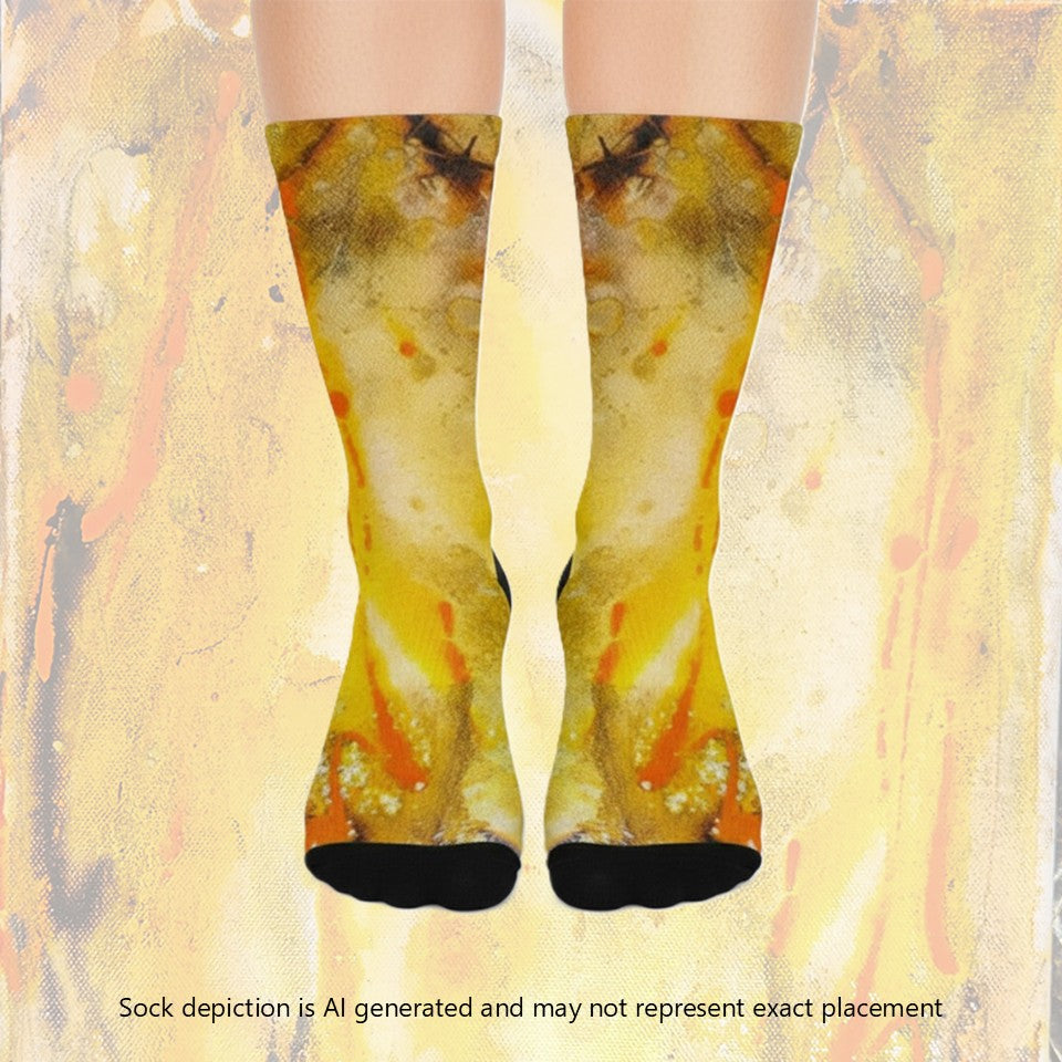 Crew socks- Ink Fire