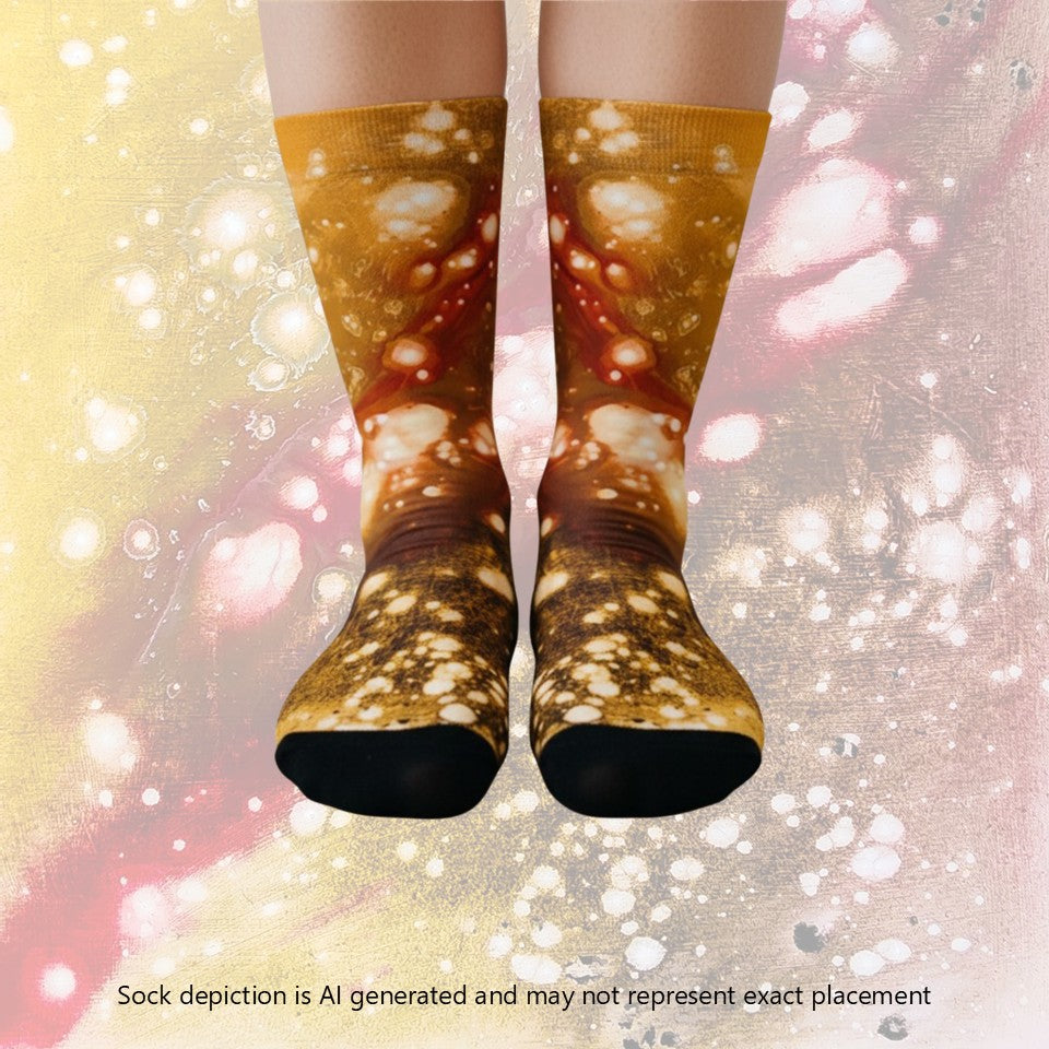Crew socks- Galaxy Golden