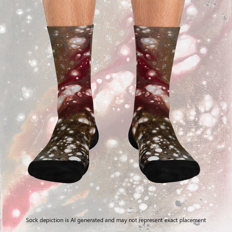Crew socks- Galaxy Rust