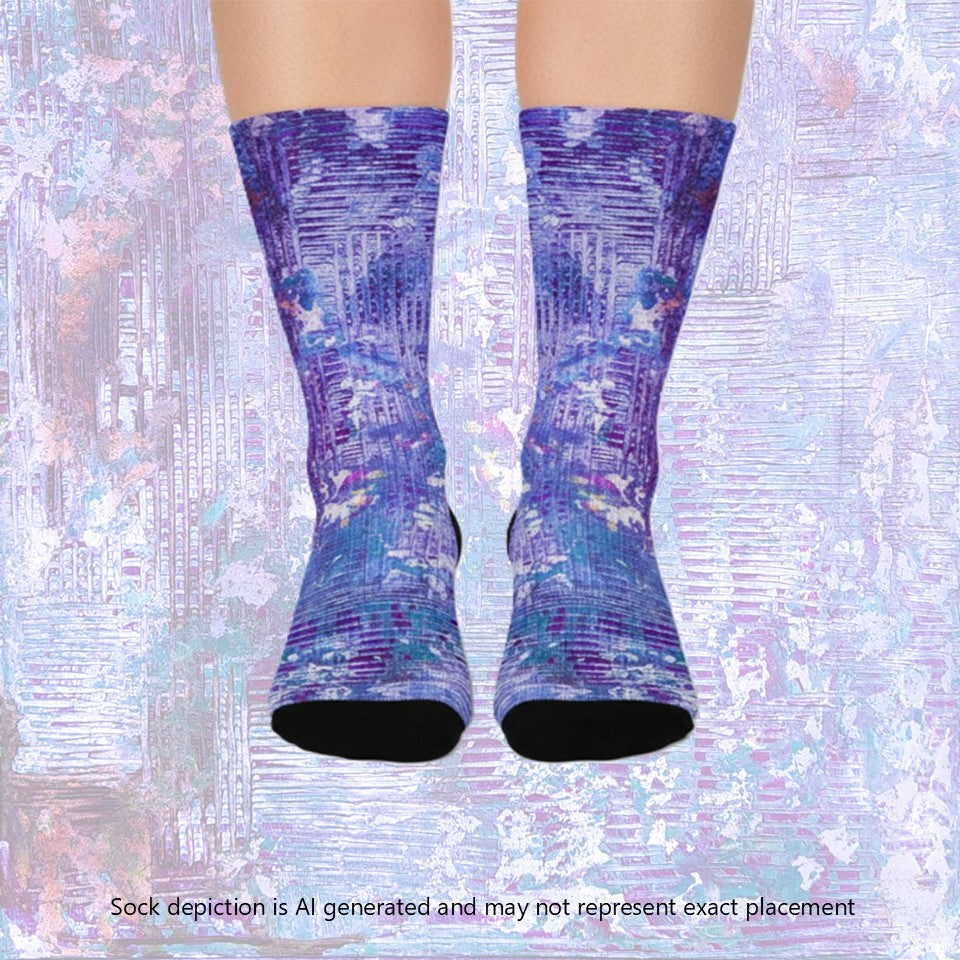 Crew socks- Weave Purple
