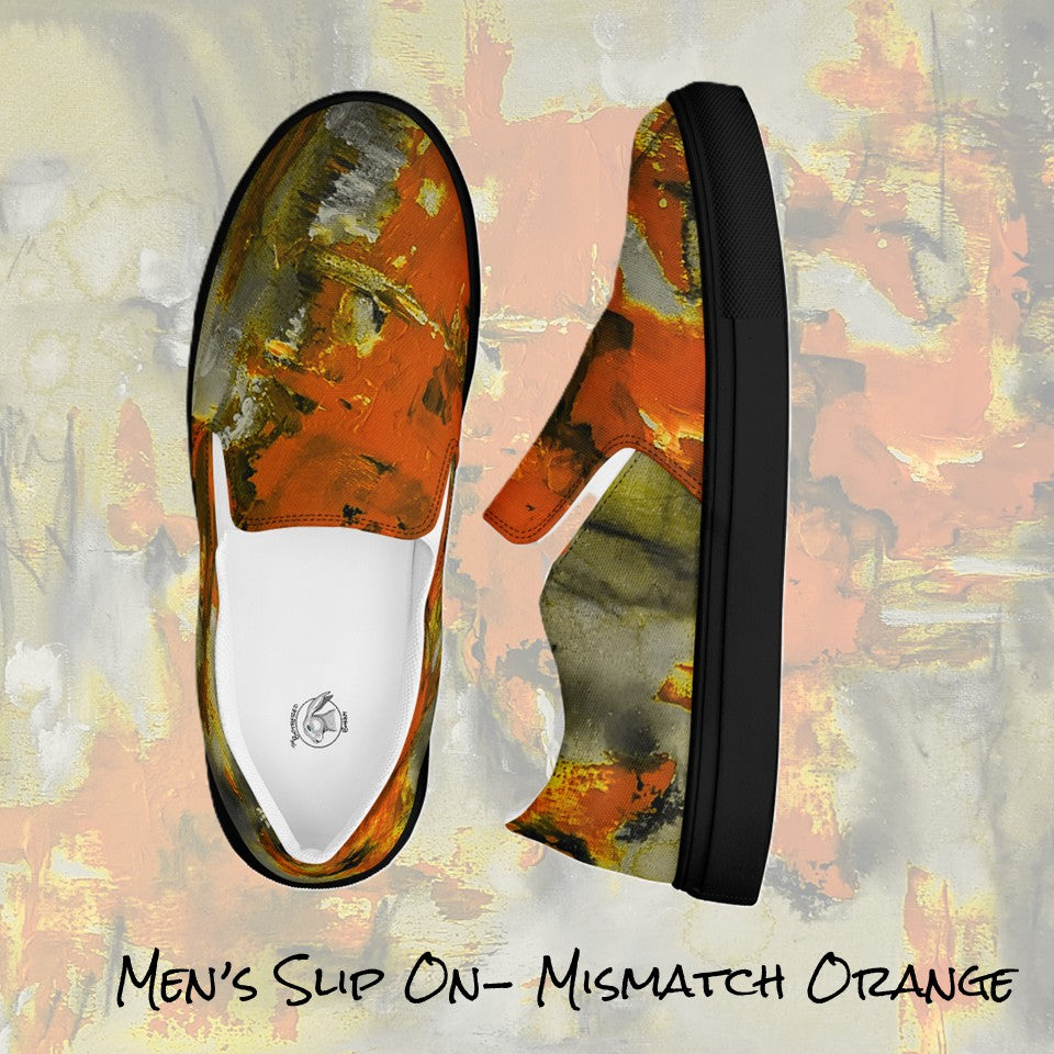 Men's Slip On- Mismatch Orange