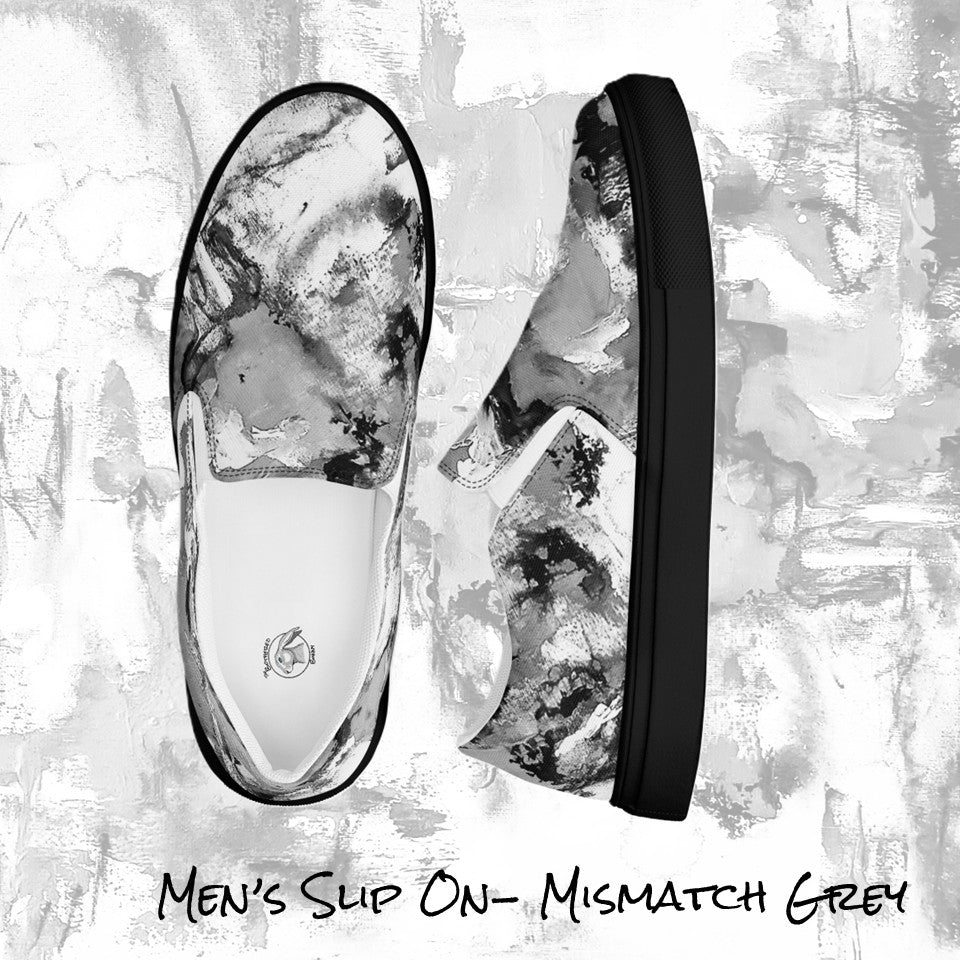 Men's Slip On- Mismatch Grey
