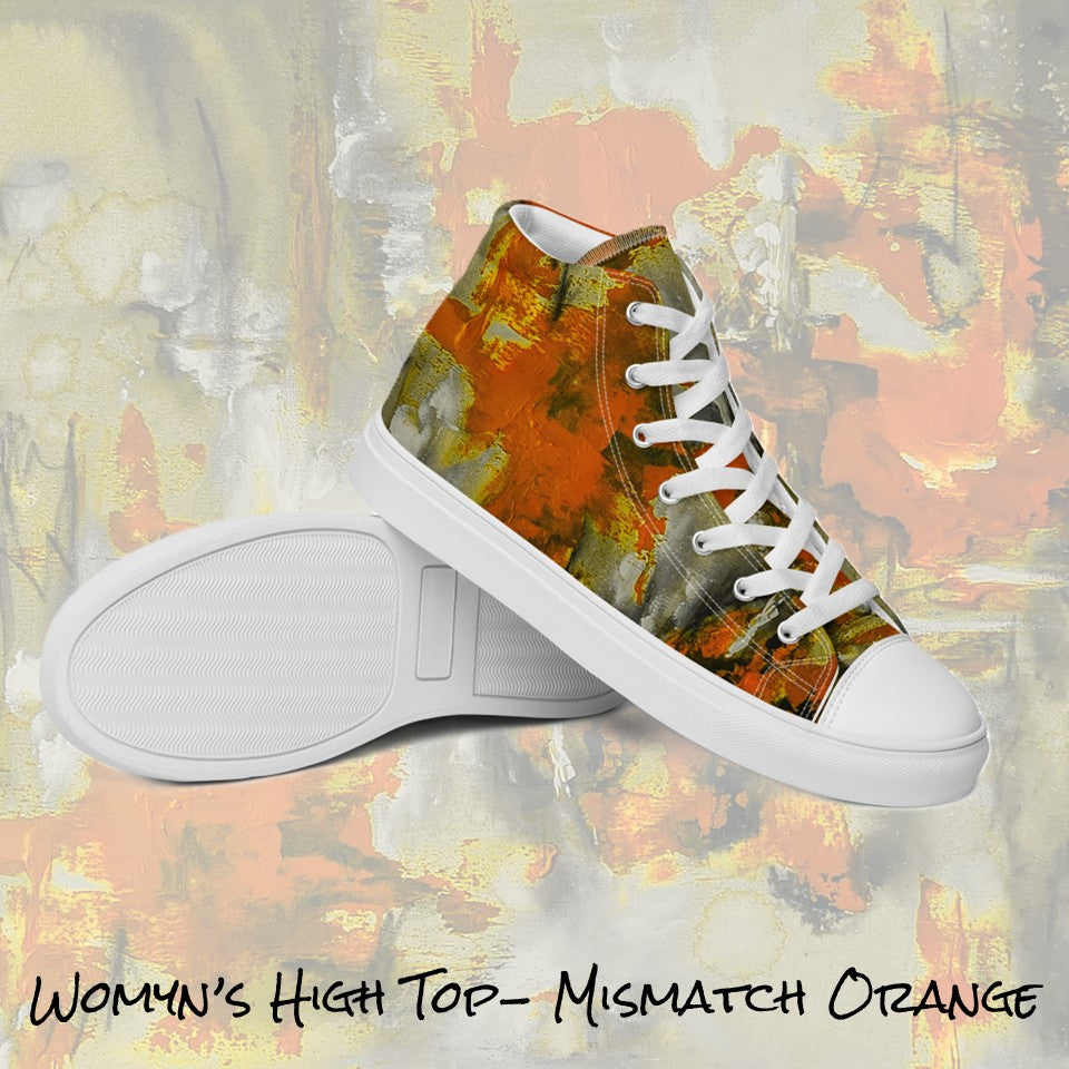 Womyn's High Top- Mismatch Orange