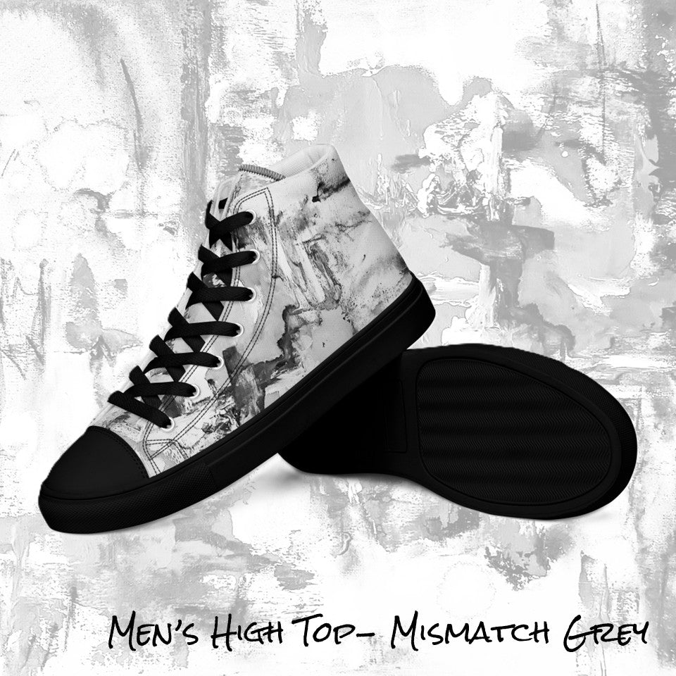 Men's High Top- Mismatch Grey