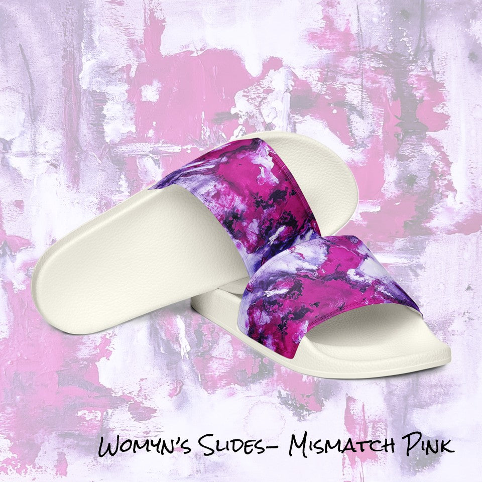 Womyn's Slides- Mismatch Pink