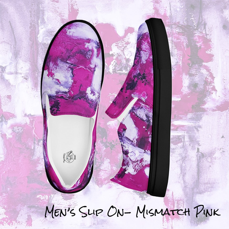 Men's Slip On- Mismatch Pink