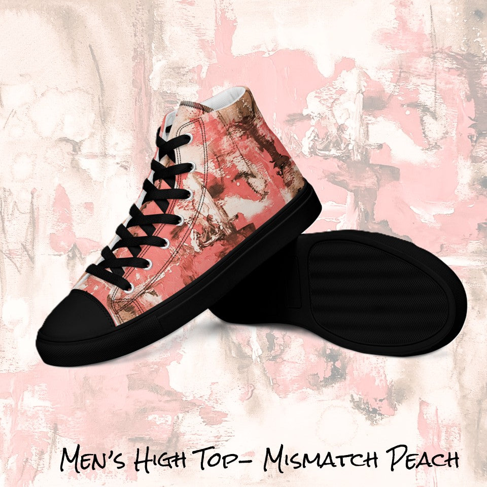 Men's High Top- Mismatch Peach