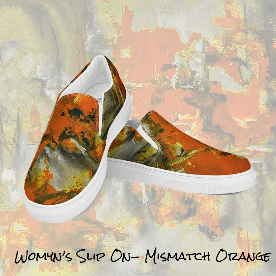 Womyn's Slip On- Mismatch Orange