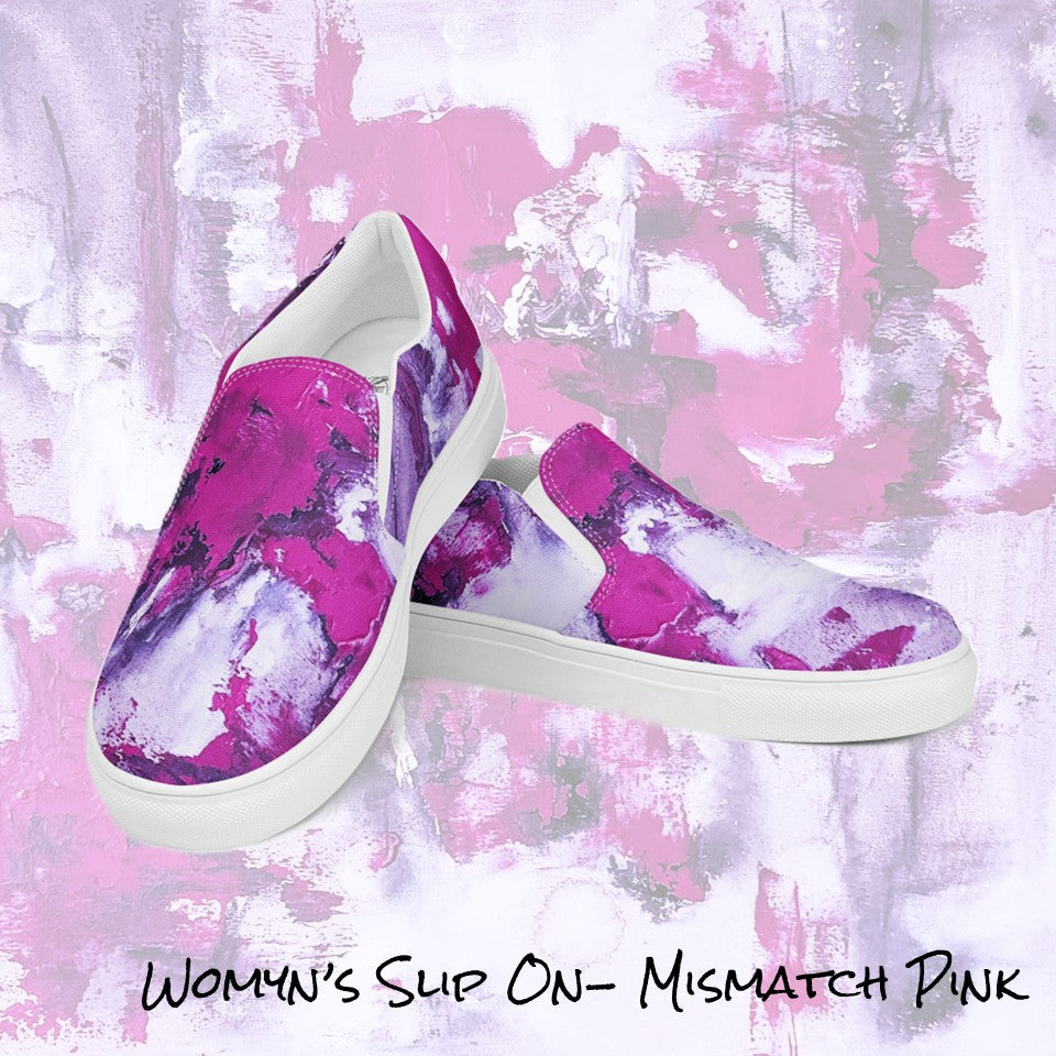 Womyn's Slip On- Mismatch Pink