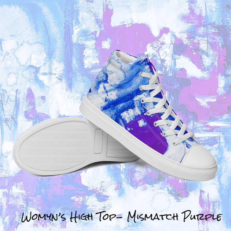 Womyn's High Top- Mismatch Purple