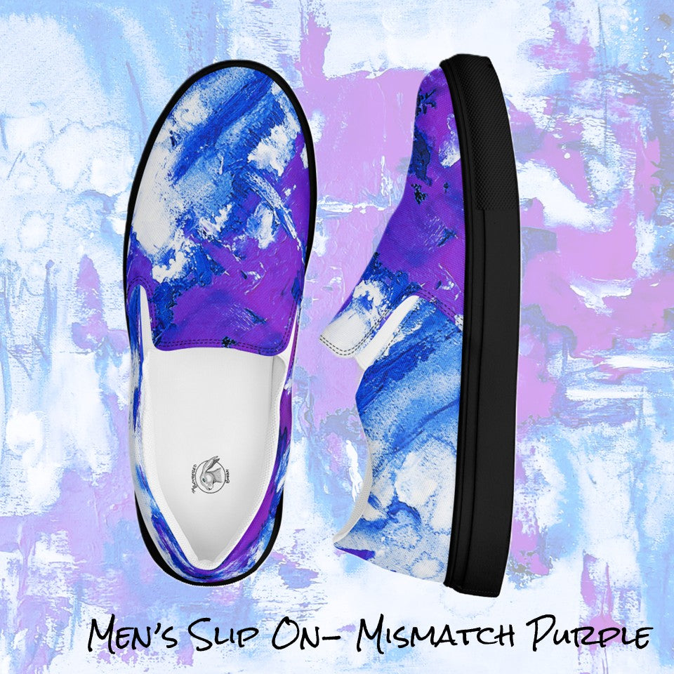 Men's Slip On- Mismatch Purple
