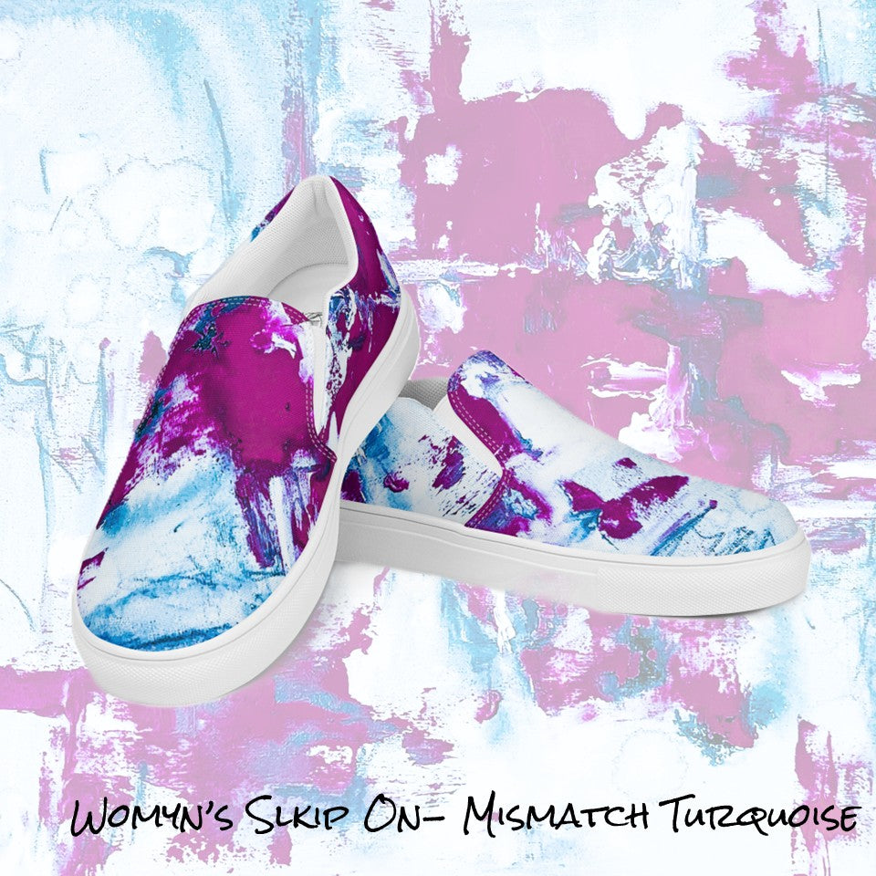 Womyn's Slip On- Mismatch Turquoise