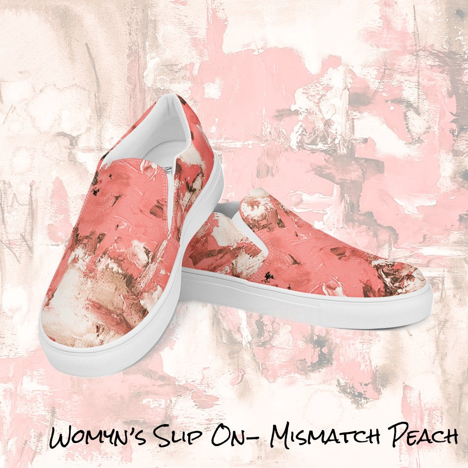 Womyn's Slip On- Mismatch Peach
