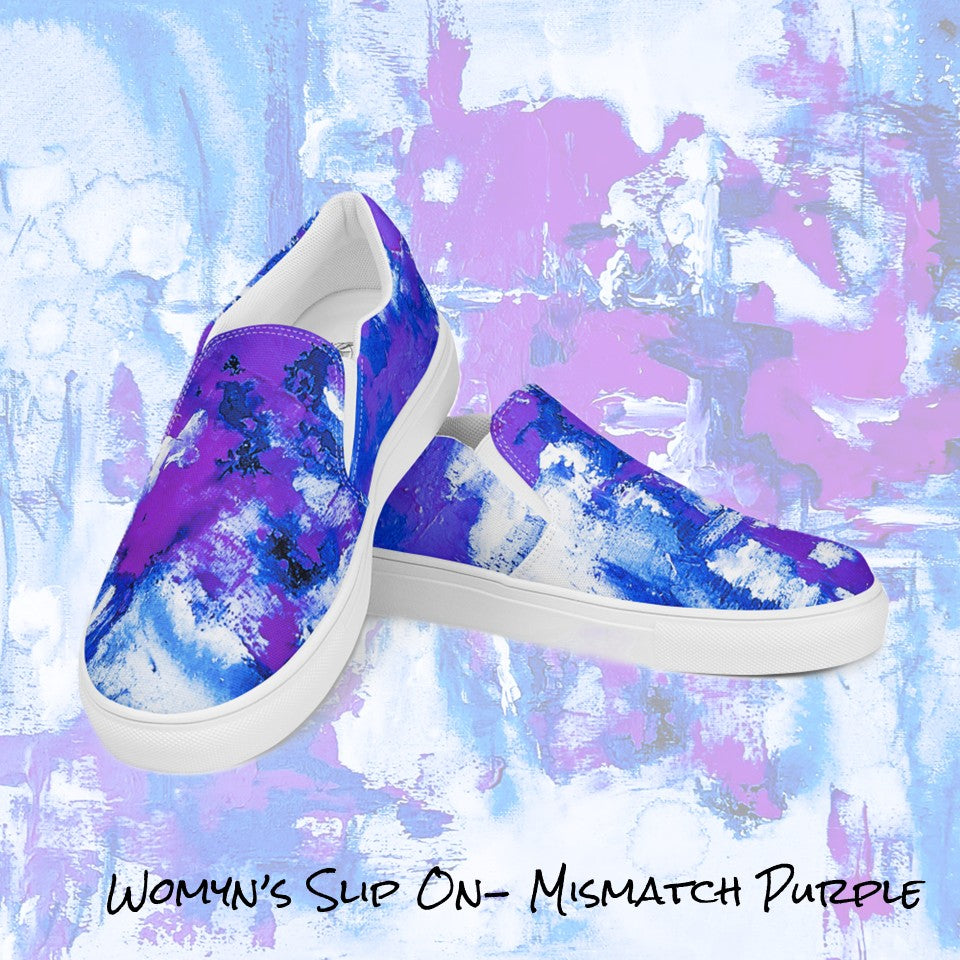 Womyn's Slip On- Mismatch Purple