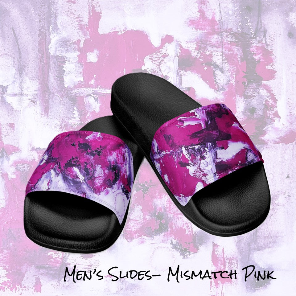 Men's Slides- Mismatch Pink