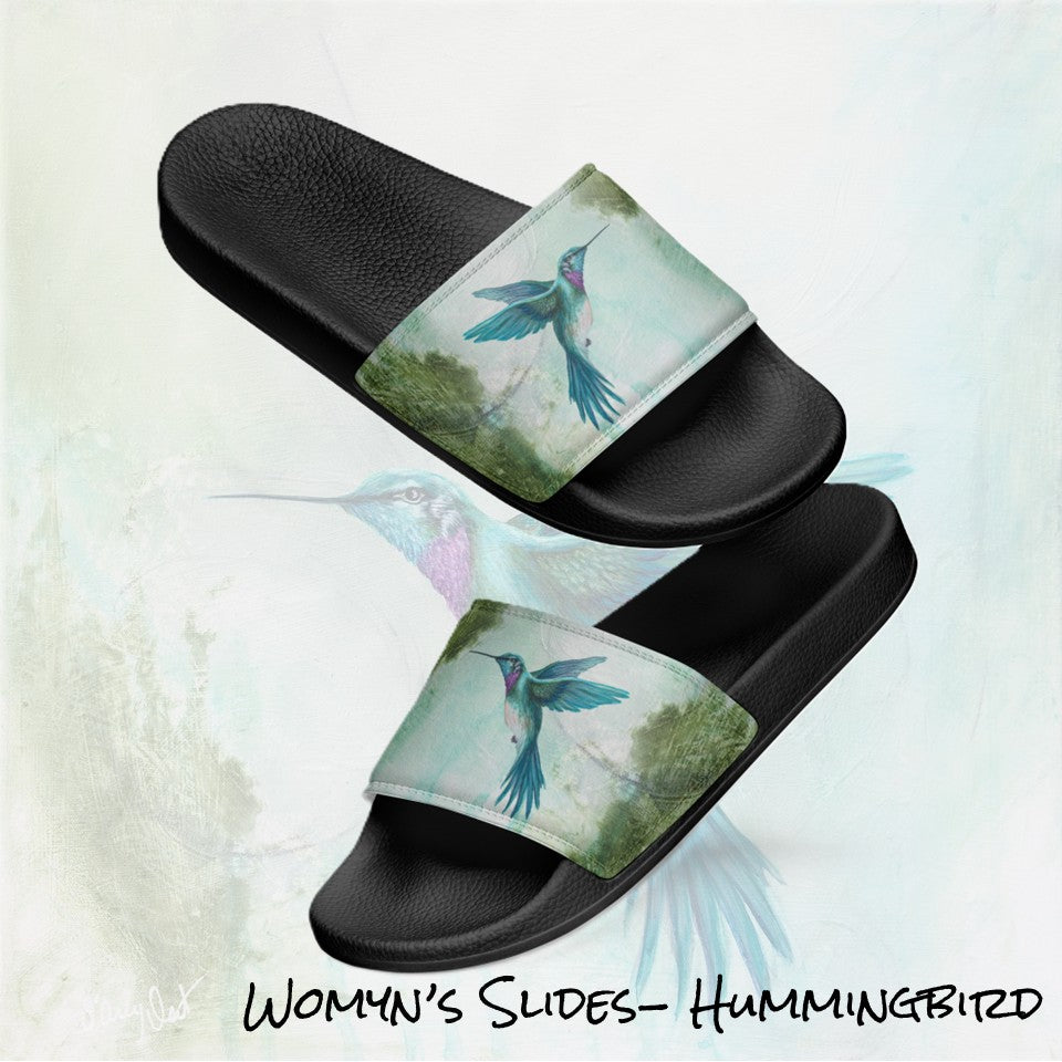 Womyn's Slides- Hummingbird