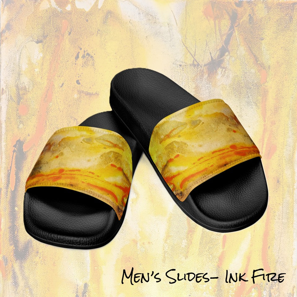Men's slides- Ink Fire