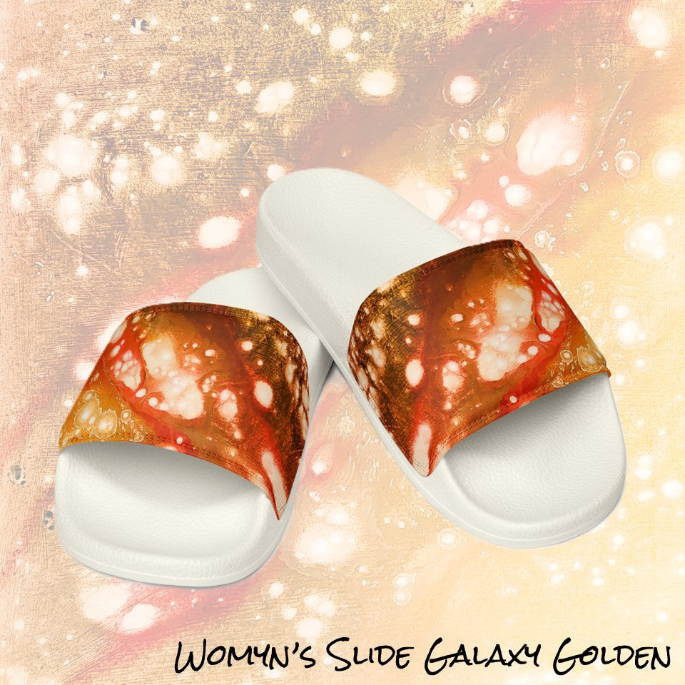 Womyn's Slides- Galaxy Golden