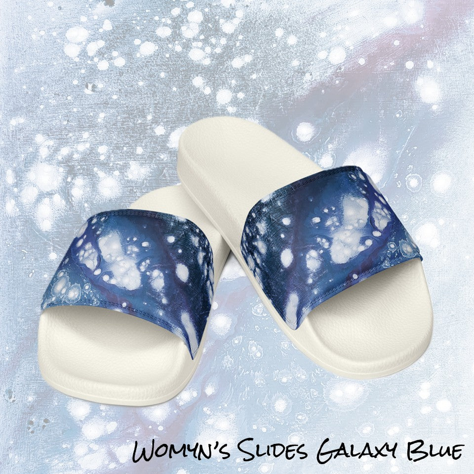 Womyn's Slides- Galaxy Blue