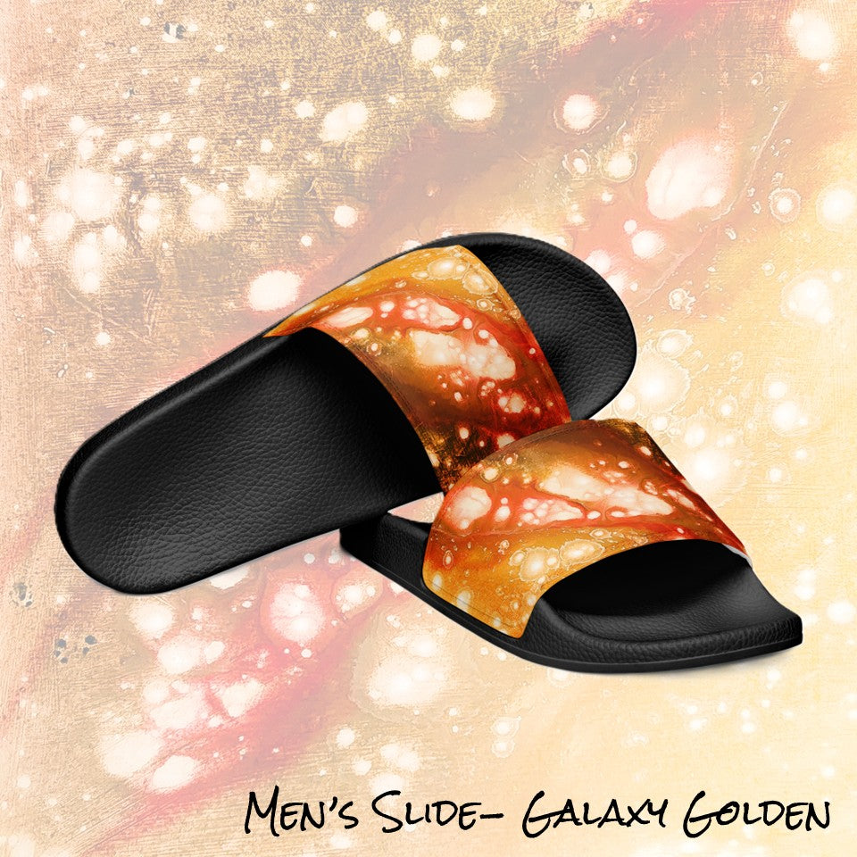 Men's Slides- Galaxy Golden