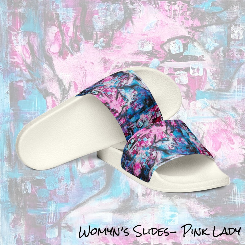 Womyn's slides- Pink Lady