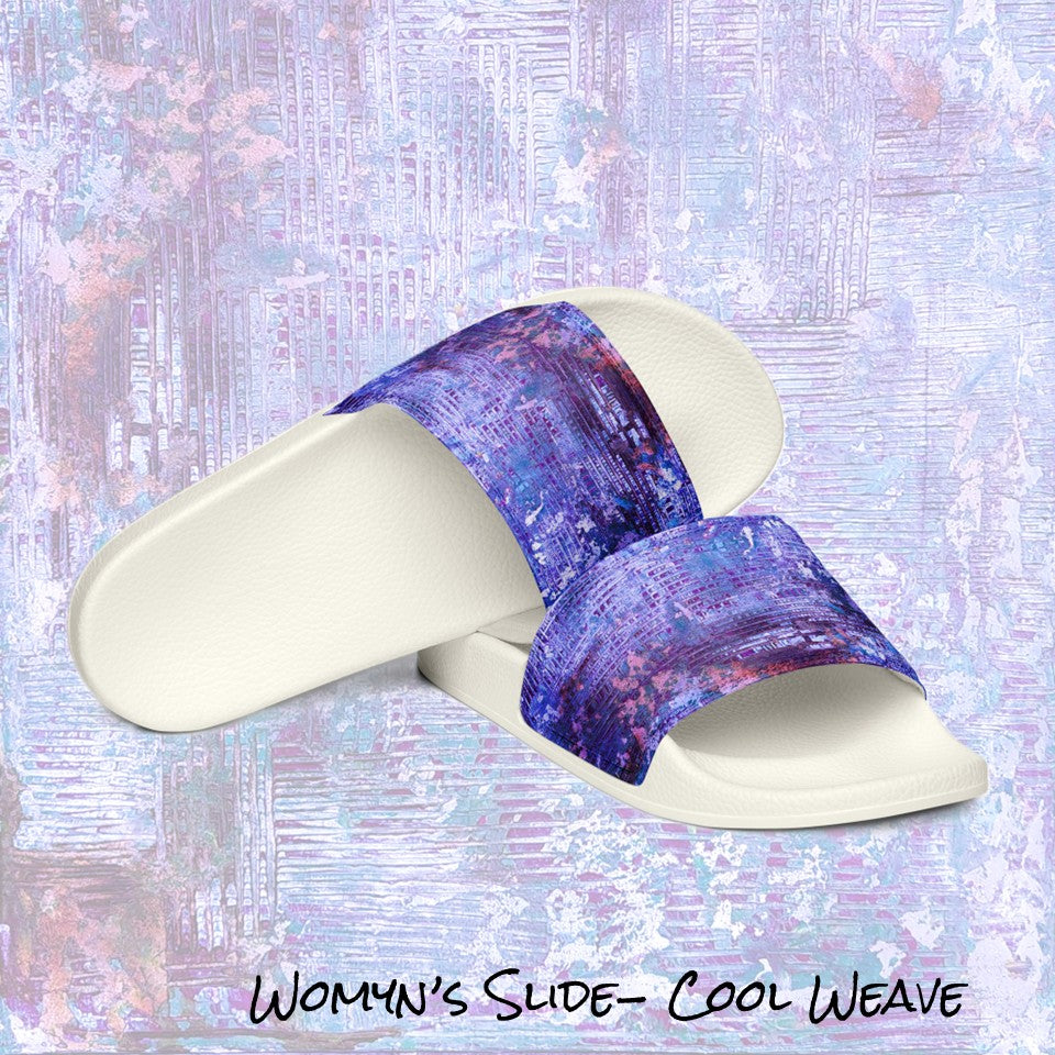 Womyn's slides- Weave Purple