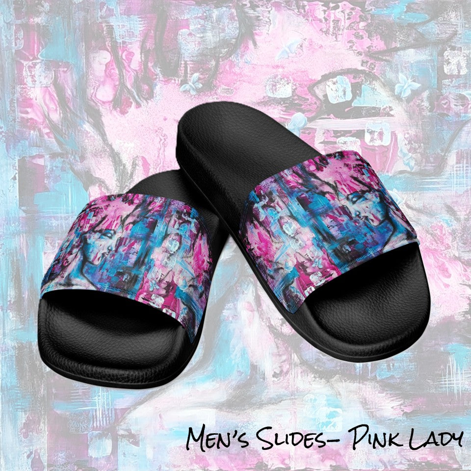 Men's slides- Pink Lady