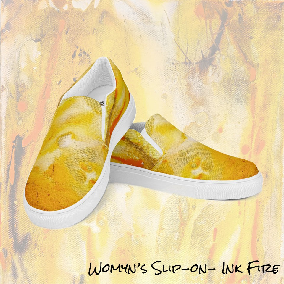 Womyn's Slip On- Ink Fire