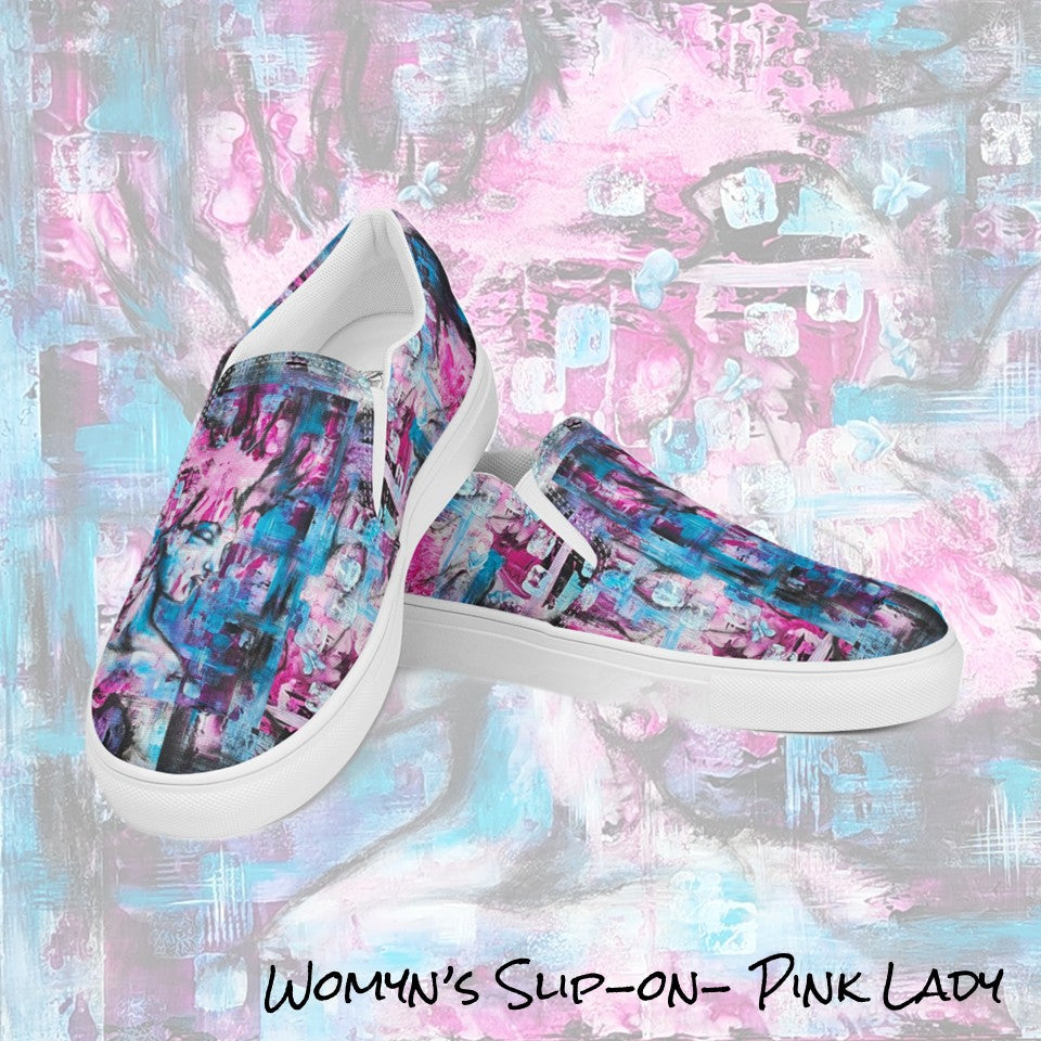 Womyn's Slip On- Pink Lady