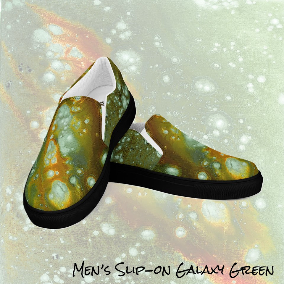 Men's Slip On- Galaxy Green a.k.a. Surface of Mercury
