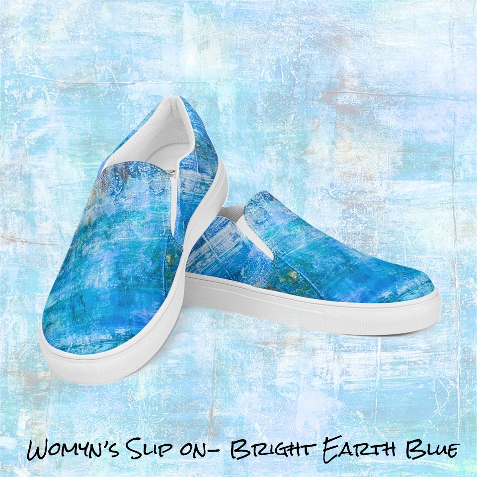 Womyn's Slip On- Bright Earth Blue