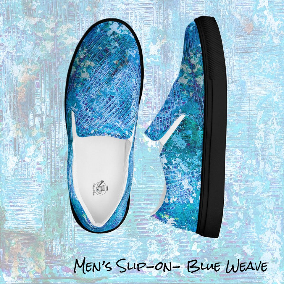 Men's slip on- Weave Blue