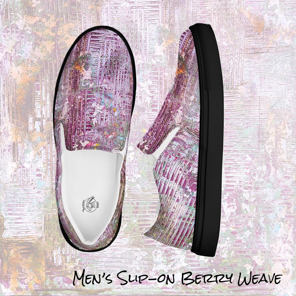 Men's slip on- Weave Berry