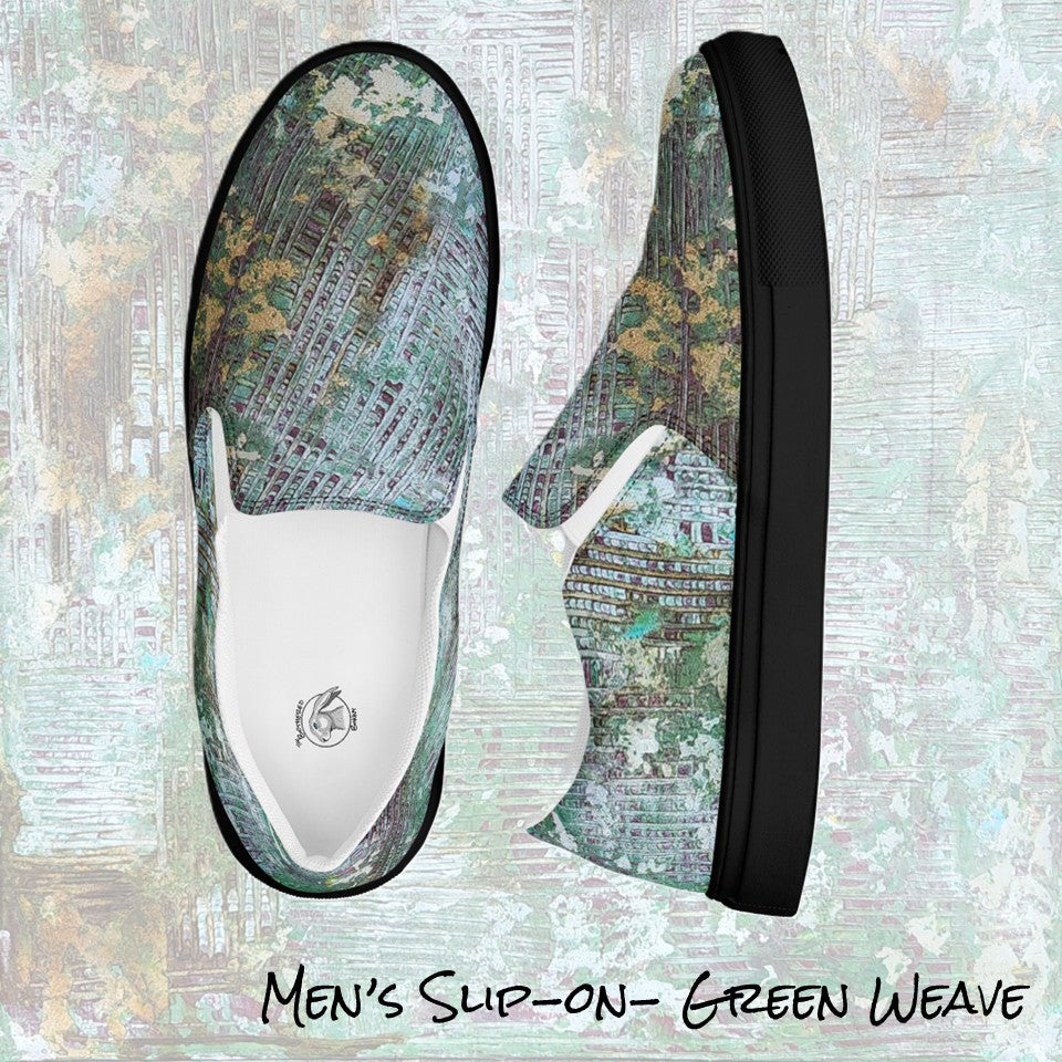 Men's slip on- Weave Green