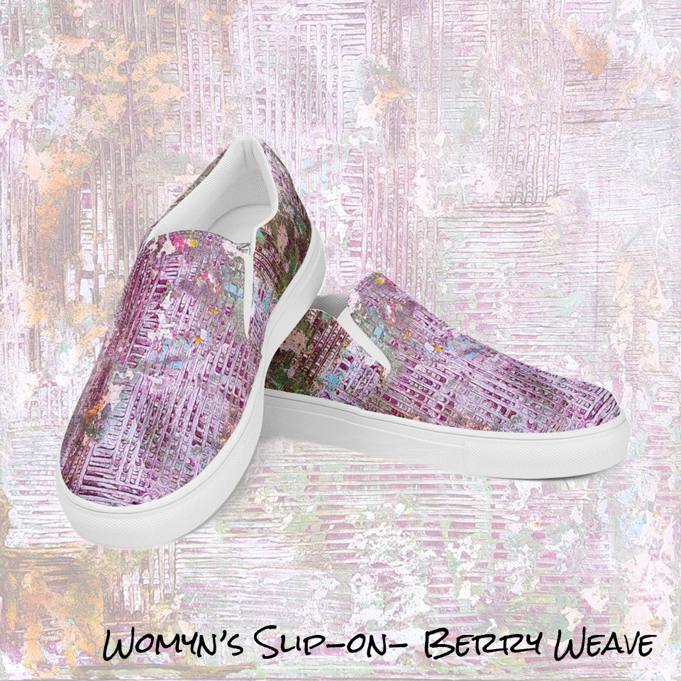 Womyn’s Slip On- Weave Berry